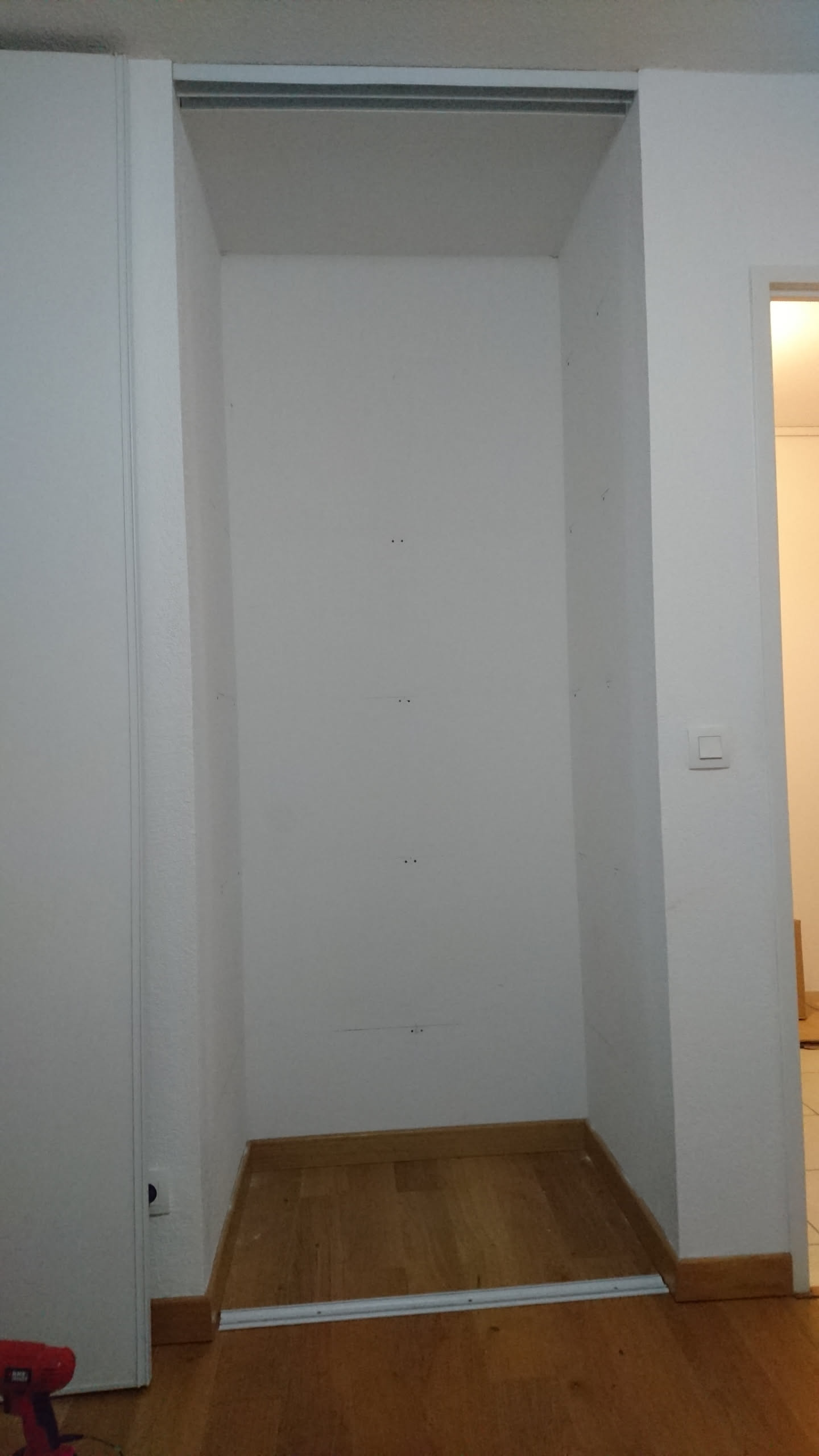Alcove vide initiale avant aménagement