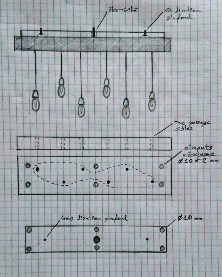 Plan technique du luminaire