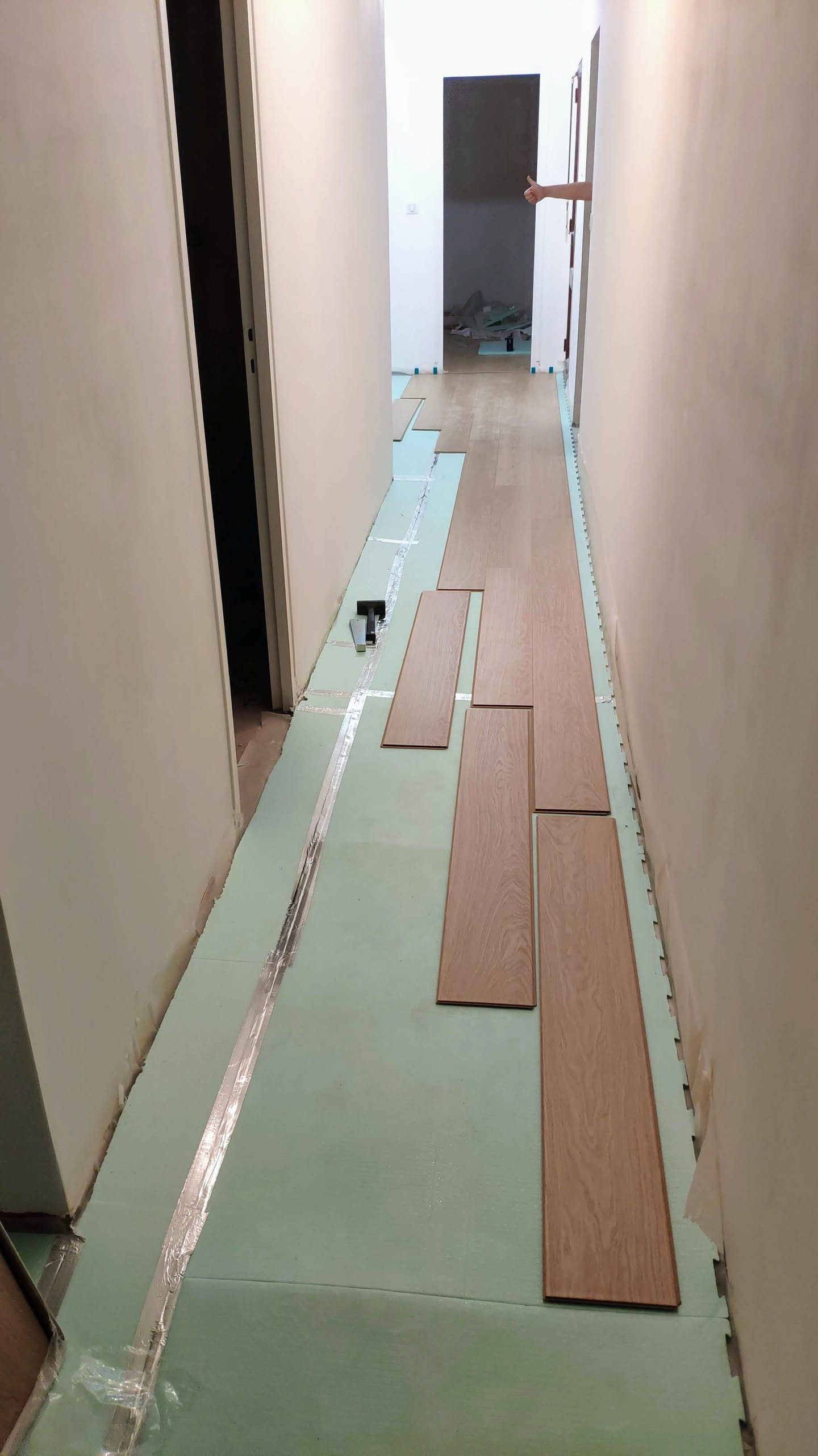 Installation de la sous-couche isolante