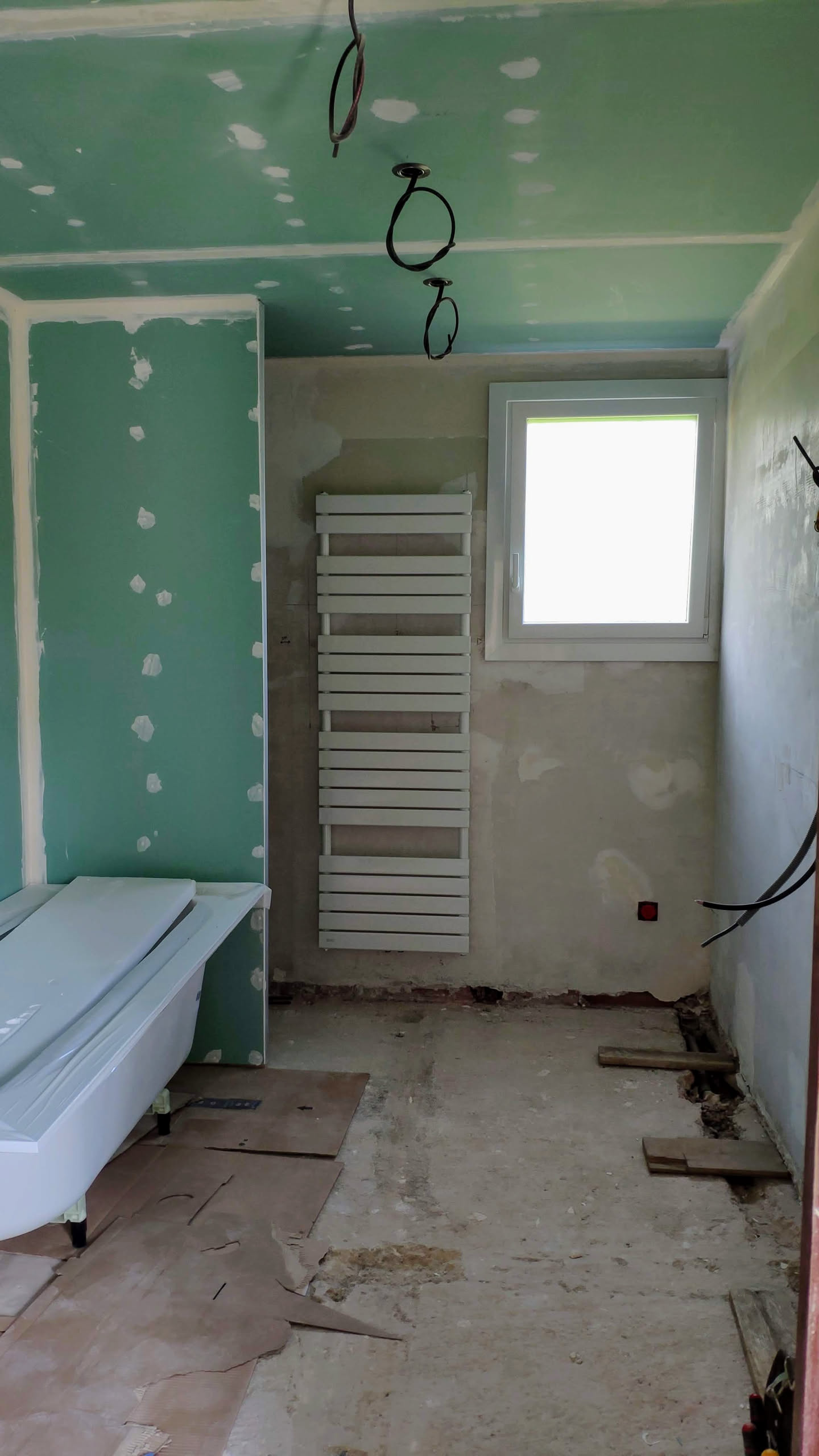 Installation du placo avec joints visibles