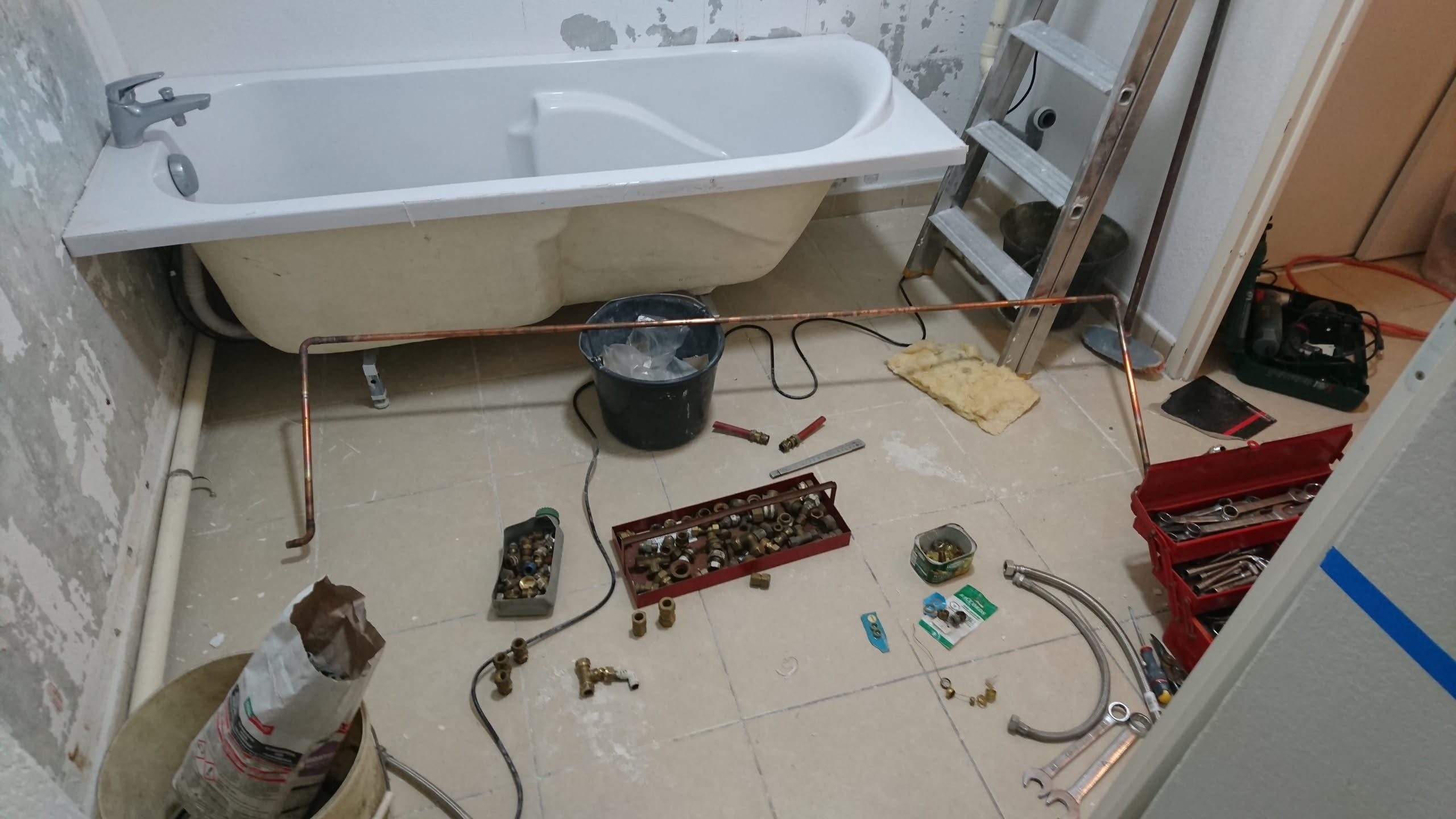 Travaux de plomberie