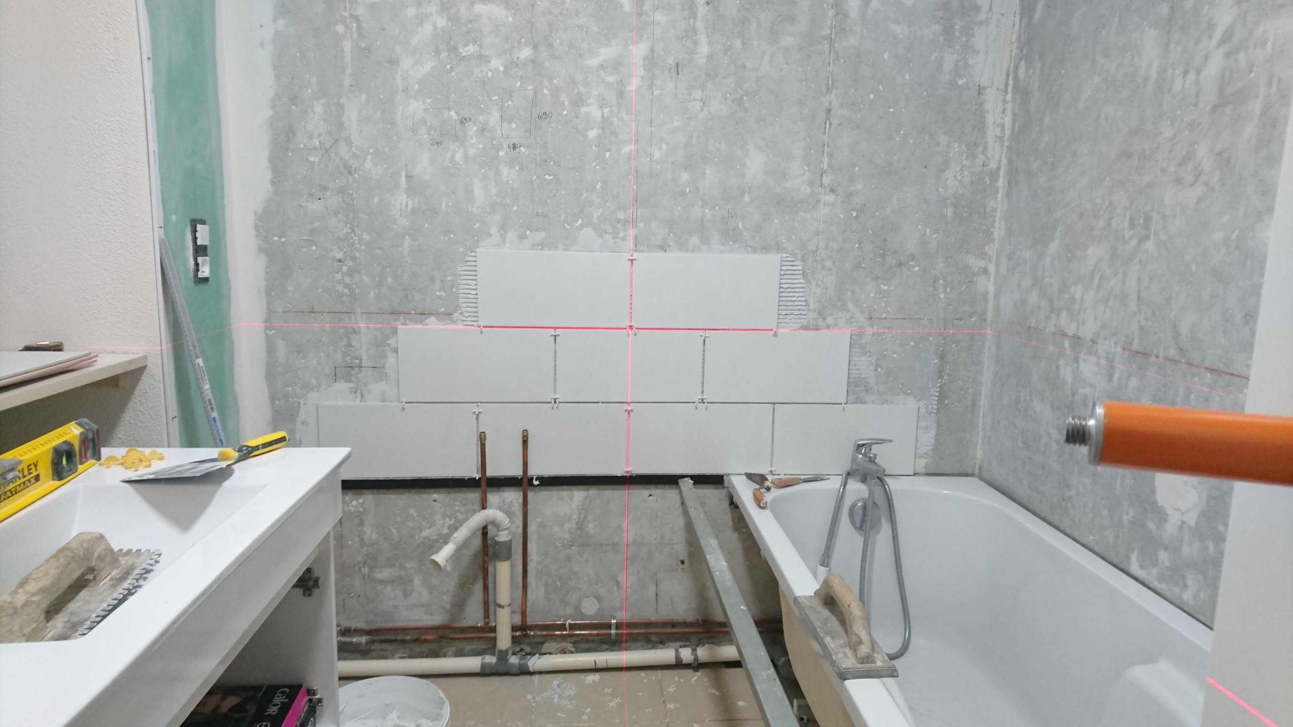 Carrelage en cours