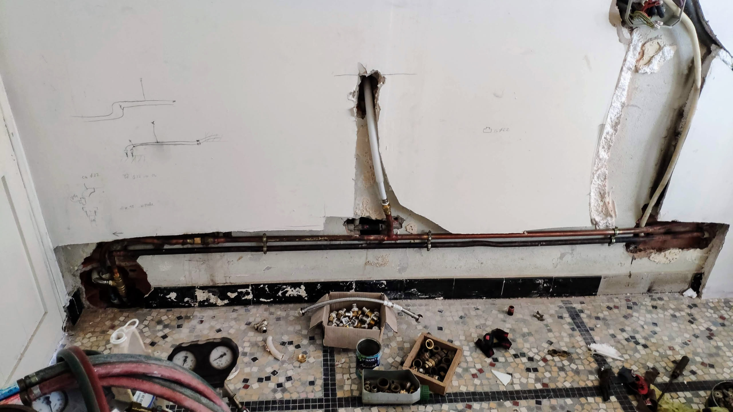 Installation de la plomberie