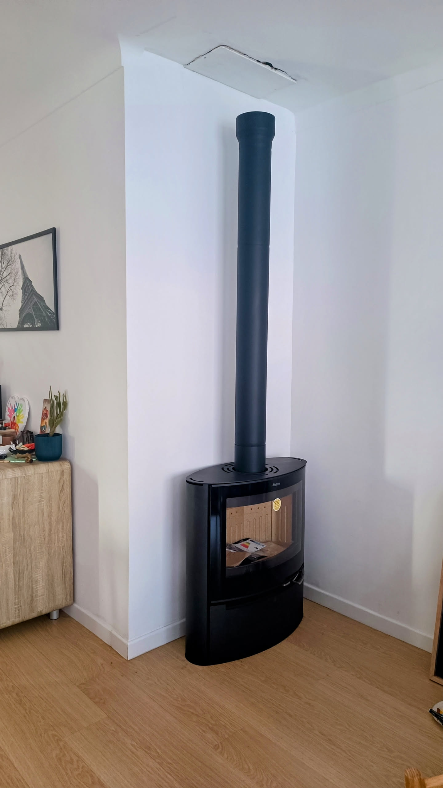 Installation du poêle à bois
